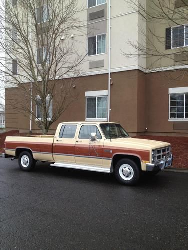 1983 gmc diesel 3/4 ton crew cab long bed sierra classic pickup  58k