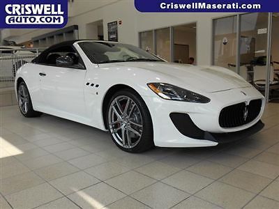 2014 maserati granturismo convertible mc white bianco carbon fiber ferrari v8