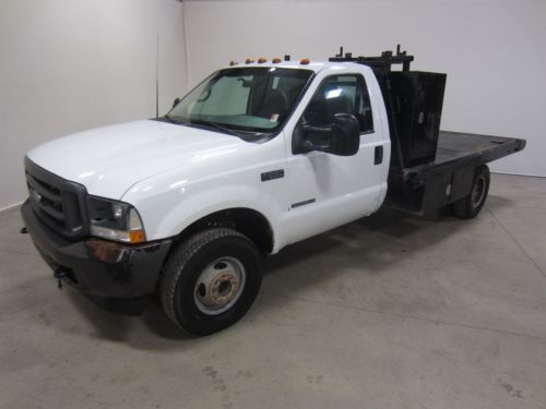 02 ford f350 xl power stroke 7.3l v8 turbo diesel 11&#039;x8&#039; flatbed drw manual