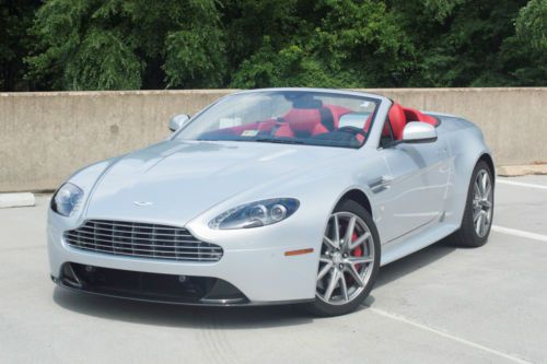 2013 aston martin vantage v8 s roadster | lightning silver / spicy red | loaded