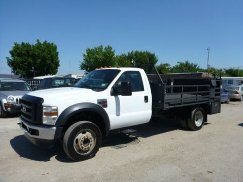 2008 ford f-550 flat bed diesel 87k miles pwr lift gate service f-450 dodge ram