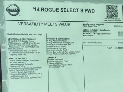 2014 Nissan Rogue Select S, US $19,673.00, image 7