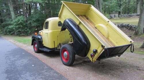 1949 ford f-3 3/4 ton with dump bed.
