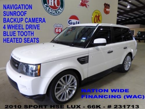 2010 range rover sport hse lux,sunroof,nav,rear dvd,htd lth,20&#039;s,66k,we finance!