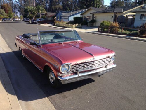 Chevy ii nova convertible, l6, powerglide, parts lot, no reserve