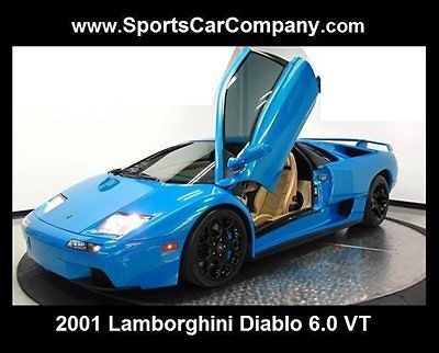 2001 lamborghini diablo 6.0 vt rare limited edition example showstopper in blue