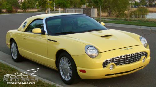 2002 ford thunderbird convertible yellow, 42k miles, low reserve, super clean