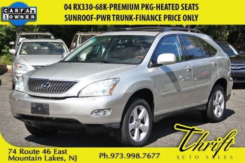 04 rx330-68k-premium pkg-heated seats-sunroof-pwr trunk-finance price only