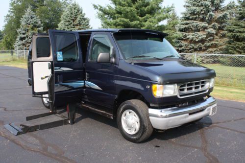 2002 ford econoline e-350 side entry access  wheelchair accessible handicap van