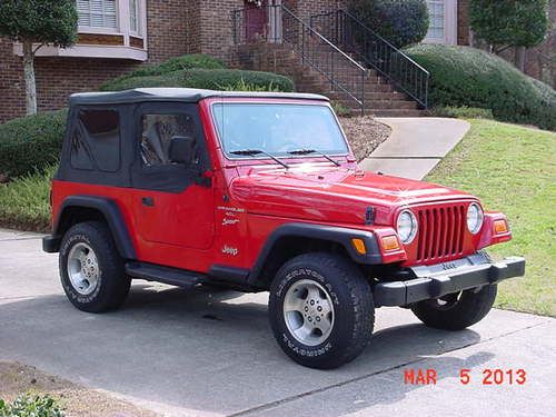 Buy used 2000 JEEP WRANGLER ...AUTOMATIC... 6 CYLENDER...RED in United  States, United States, for US $9,
