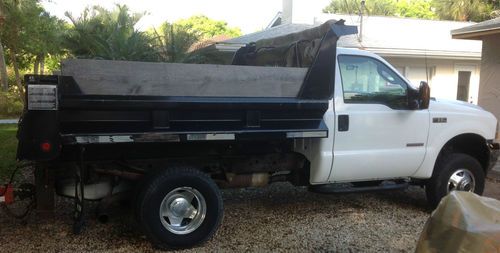 Ford f-350 mason dump xlt 4x4 diesel 2003 less than 35,000 miles, trailer break