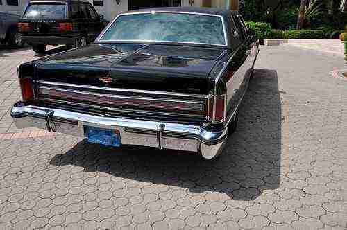 1975 LINCOLN 4DR TOWN CAR TRIPLE BLACK W/ LEATHER, US $12,000.00, image 5