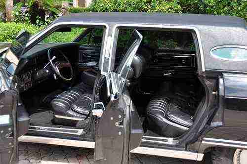 1975 LINCOLN 4DR TOWN CAR TRIPLE BLACK W/ LEATHER, US $12,000.00, image 6