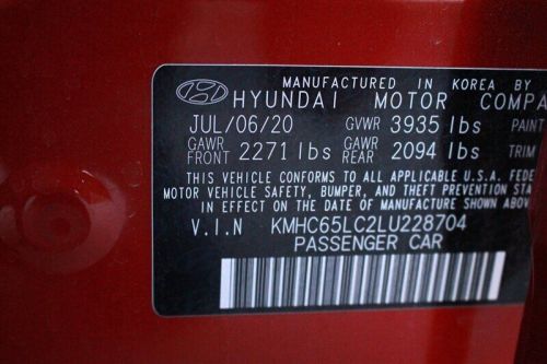 2020 Hyundai IONIQ Blue, US $500.00, image 14