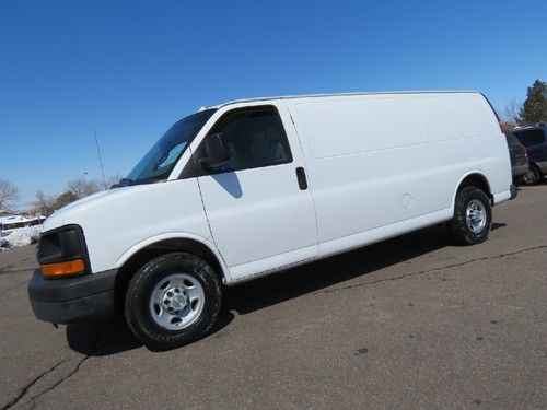 2007 chevrolet express van 3500 cargo extended 1 owner super clean racks 6.0 v8