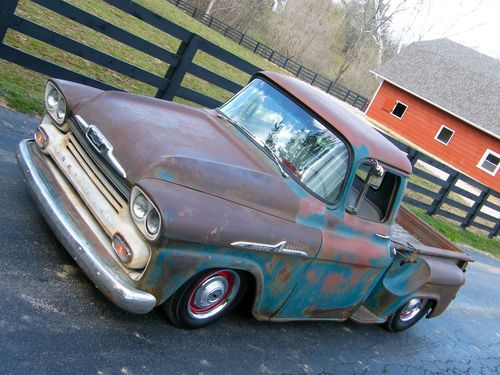 1958 chevrolet apache rat rod total custom hot rod streetrod kustom pro show