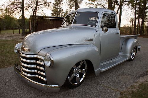 1951 chevy pickup * street rod * silver bullet * red leather * 146 miles * sharp