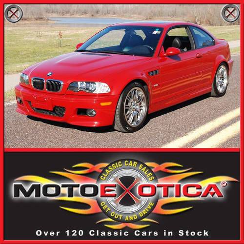 2003 bmw m3 coupe, 25k original miles, smg transmission, red / black, e46