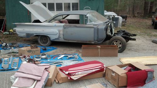 1960 chevy impala bubble top 2 door hard top project, new interior