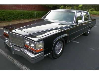 Cadillac brougham fleetwood 88k miles black on black georgia owned no reserve