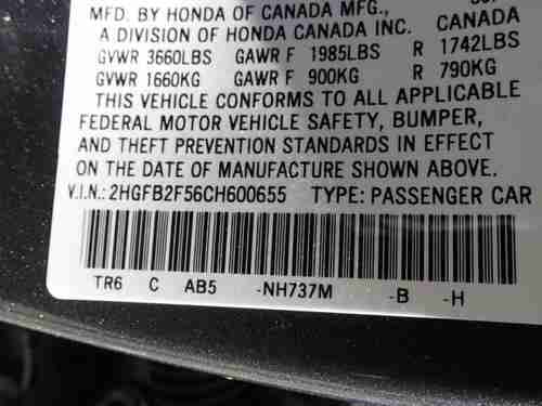 2012 Honda Civic 4dr Sedan, salvage, wrecked, sedan, damaged, 193 miles, image 21