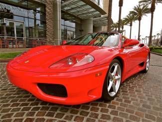 2001 ferrari 360 spyder red/tan 6000 miles free shipping in the usa.