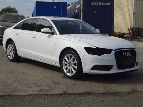 2013 audi a6 2.0t premium fronttrak multitronic damaged non repairable title!!