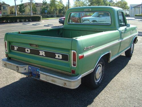 1972 ford f-100 sport custom short bed, very original dry california survivor