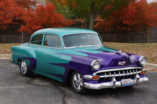 Chevrolet: 1954 chevy 210 2dr sedan hotrod custom bel air/150/210 350 w/ blower