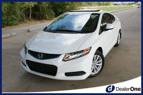 Civic ex-l, only 3,746, leather, sunroof, white, htd seats, 2.95% apr fin!