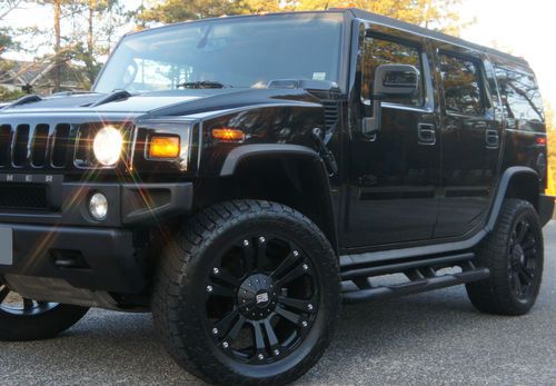 2008 hummer h2 for sale~22" rims w/nittos~navi~bluetooth~ipod~moon~black/sedona