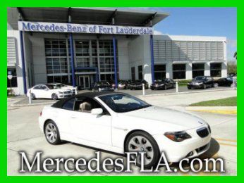 2007 bmw 650i, white/tan leather, mercedes-benz dealer, call shawn b,,