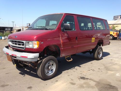 Ford 1999 e350 super duty 12 passenger van gasoline engine v8 triton 4x4