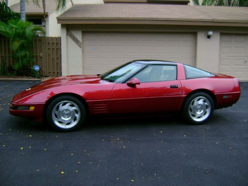 1994 corvette- rare z07- 1 of 289 built- dk. red / tan - 6spd- fx3 - orig. mint