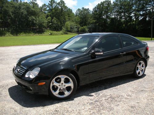 2002 black mercedes-benz c230 kompressor coupe 2.3l *no reserve* 6 cd changer