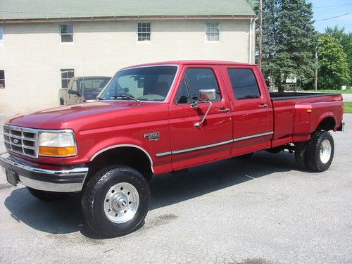 97 ford f350 hd dullie 4wd xlt crew 7.3 powerstroke diesel mint western truck