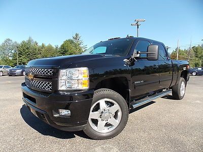 12 chevy2500hd 4x4 ltz duramax diesel nav heat &amp; cool black leather back-up cam