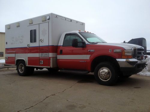 2001 ford f350 4x4 7.3 powerstroke diesel superduty ambulance