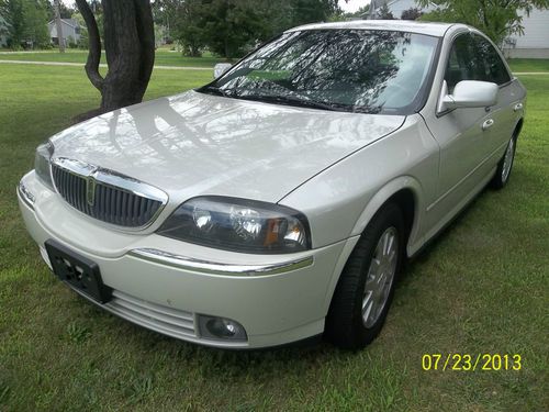 2004 lincoln ls 4dr  pearl white sunroof leather clean car!!! 113,684 miles