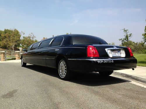 1999 LINCOLN TOWN CAR LIMOUSINE BLACK 10 PASS. BUILT BY DABRYAN SUPER CLEAN!!!, image 3