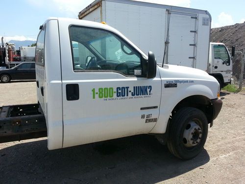 2002 ford f-450 v8 super duty diesel cab &amp; chassis 180,100 miles salvage title