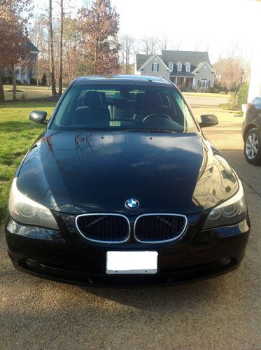 2006 bmw 525xi, jet black, leather, premium &amp; cold weather pkg, awd