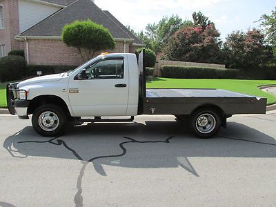 08 dodge ram 3500 regular cab flatbed 4wd 6.7l cummins diesel dually