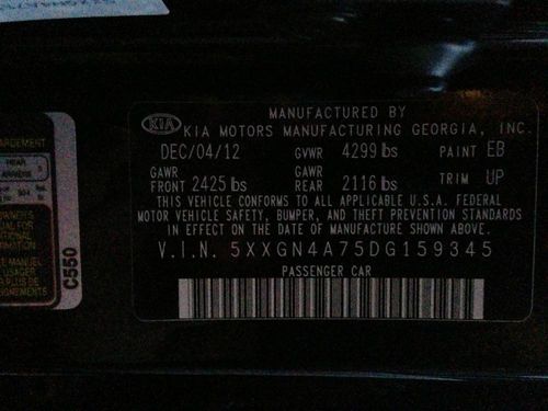 2013 Kia Optima EX Luxury Sedan 4-Door 2.4L, US $25,500.00, image 9