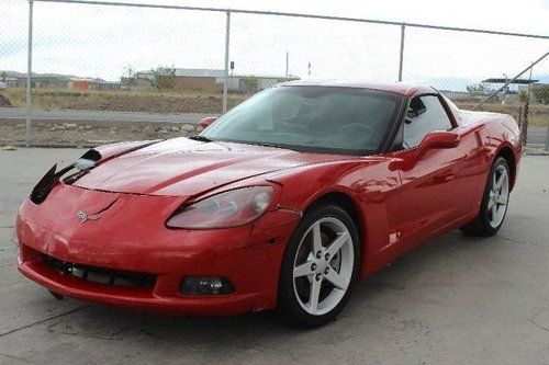 2006 chevrolet corvette coupe damaged salvage priced to sell nice color loaded!!