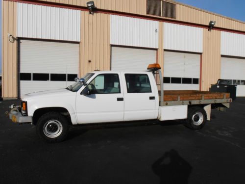 Tillamook pud surplus 1999 gmc crew cab 3500 4x4 custom flatbed