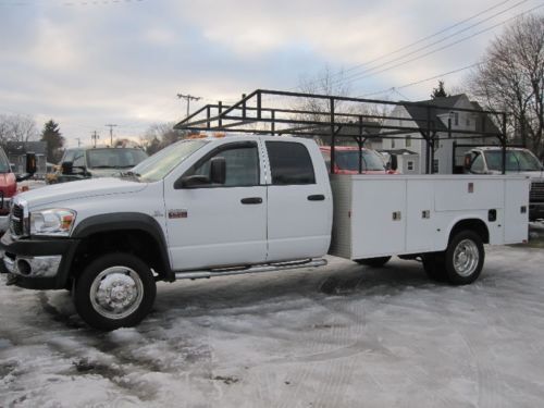 2008 dodge ram 4500 crew cab 2wd w/ knapheide utility box cummins diesel 65k