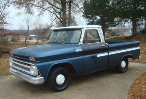 1965 chevrolet c10 swb fleetside pickup truck-350ci-automatic-big back glass