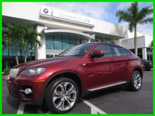 11 certified vermillion red xdrive-50i turbo 4.4l v8 awd suv*sport &amp; premium pkg