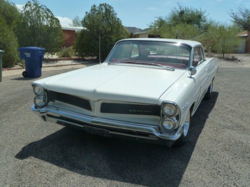 1963 PONTIAC CATALINA WHITE 2-DOOR HARDTOP IN AZ AUTOMATIC RUNS GREAT, image 2